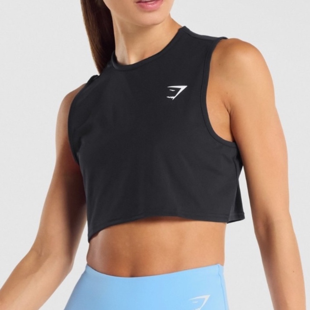 Gymshark Black Sleeveless Crop Top